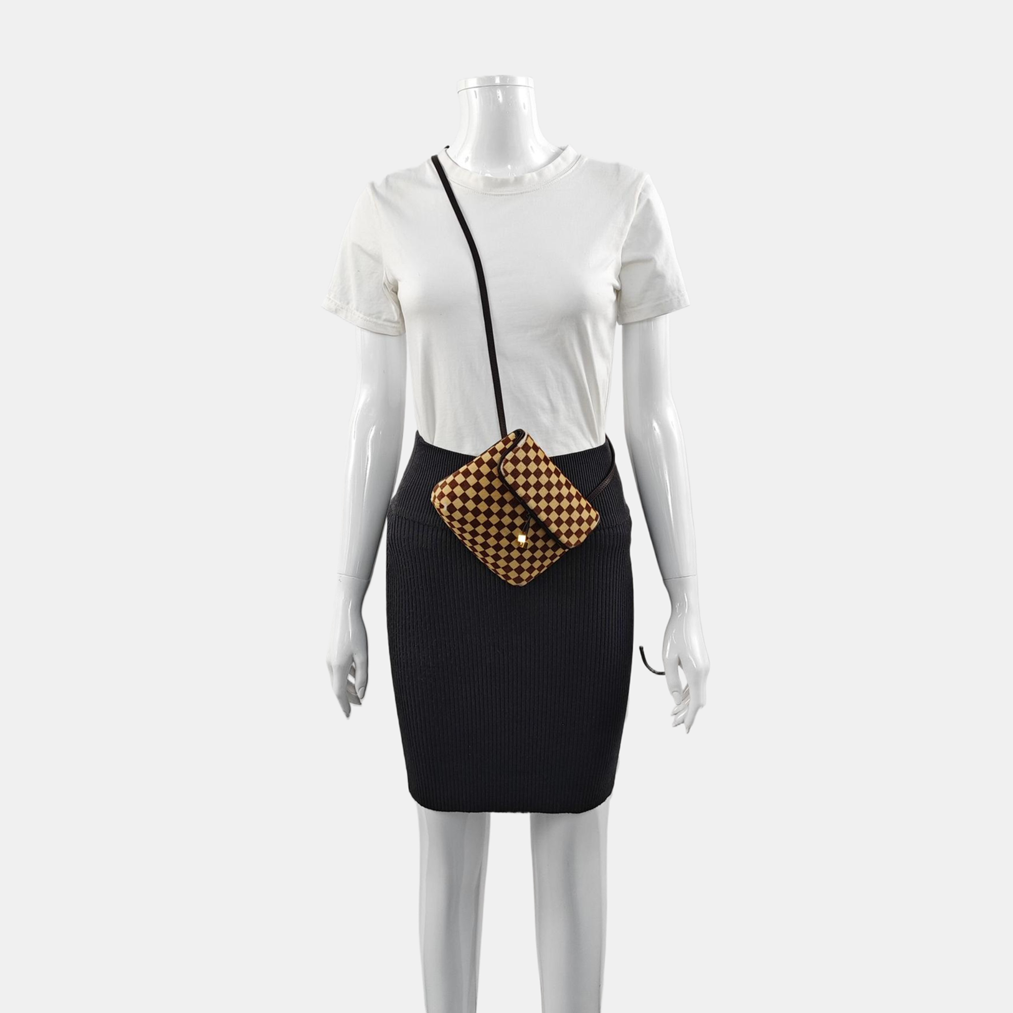 GAZELLE Damier Ebene Horsehair Brown