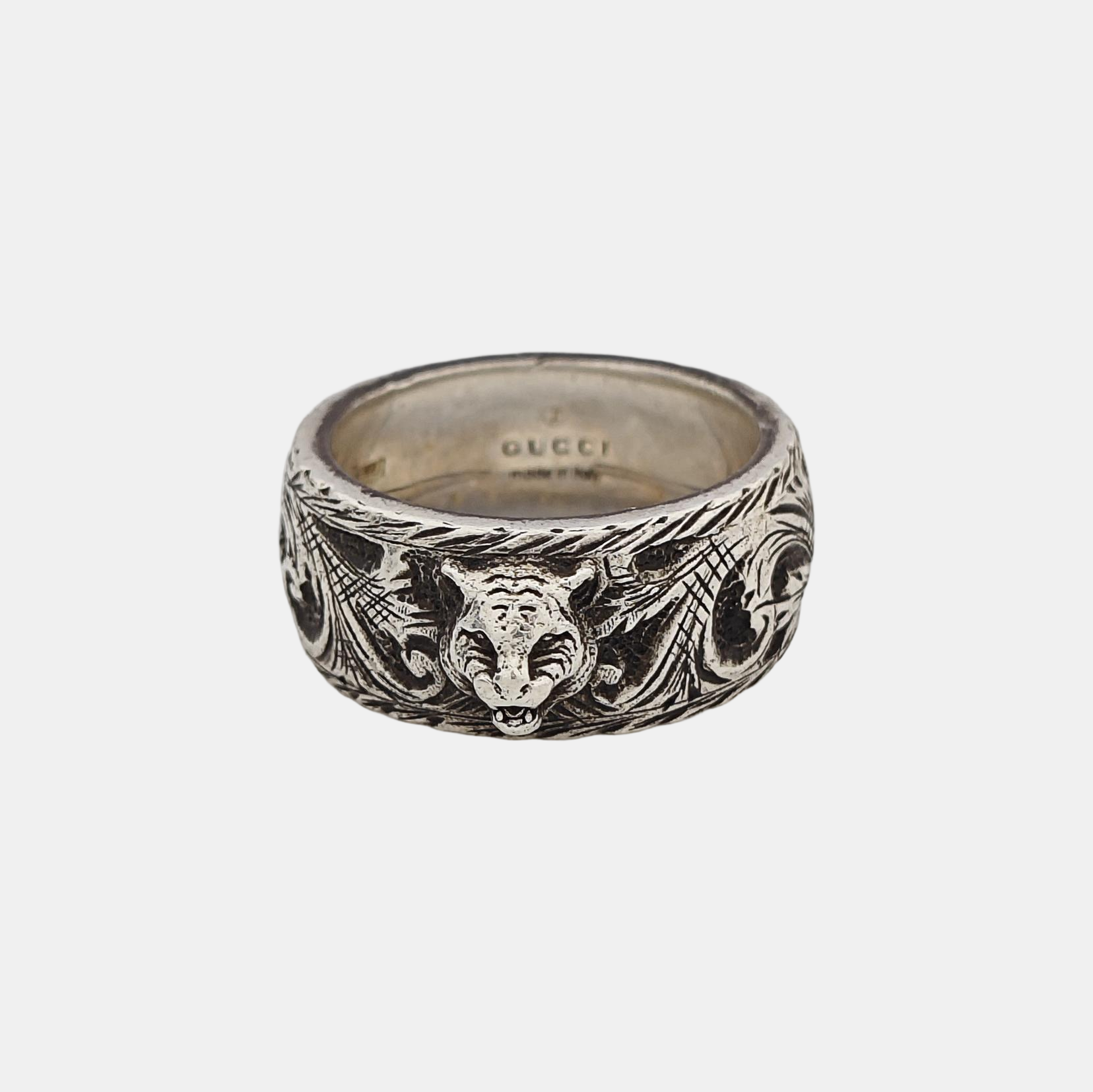 Gucci Garden 925 Sterling Silver Ring EU 56