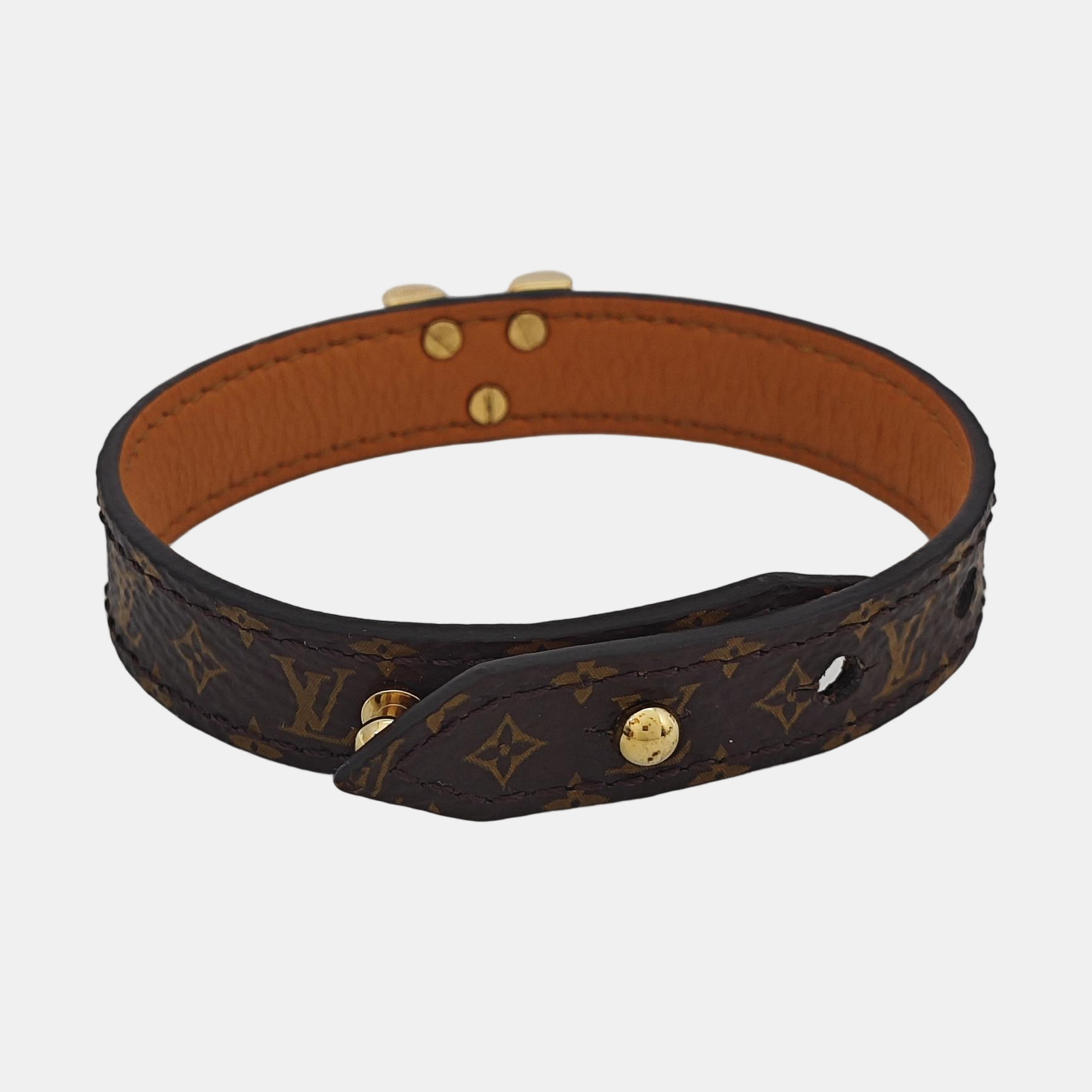 ESSENTIAL V Leather Brown Bangle