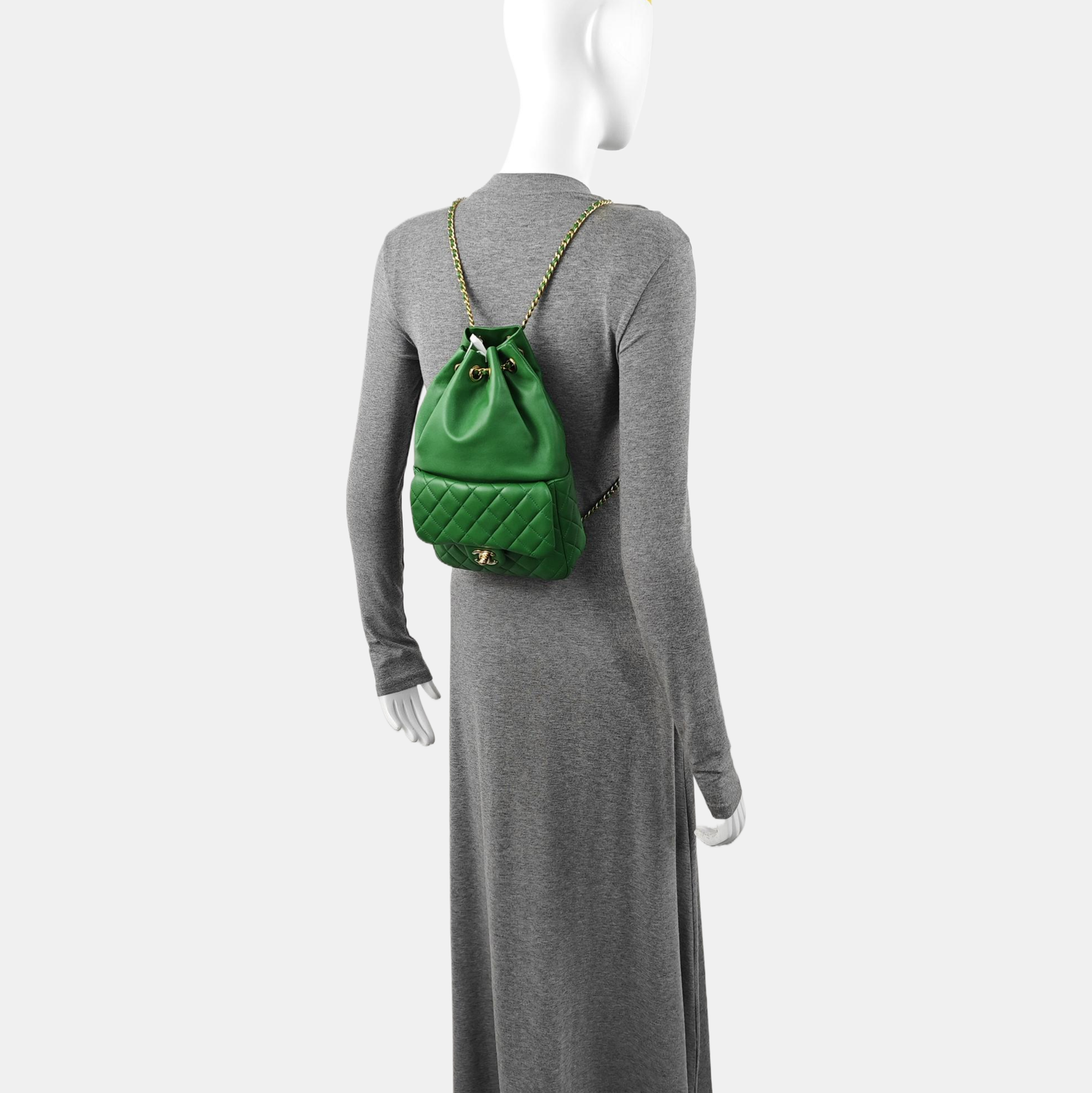 IN SEOUL Quilted Lambskin Green