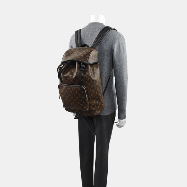Coated Canvas Backpack Brown
