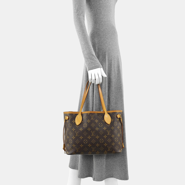 NEVERFULL PM Monogram Coated Canvas Brown
