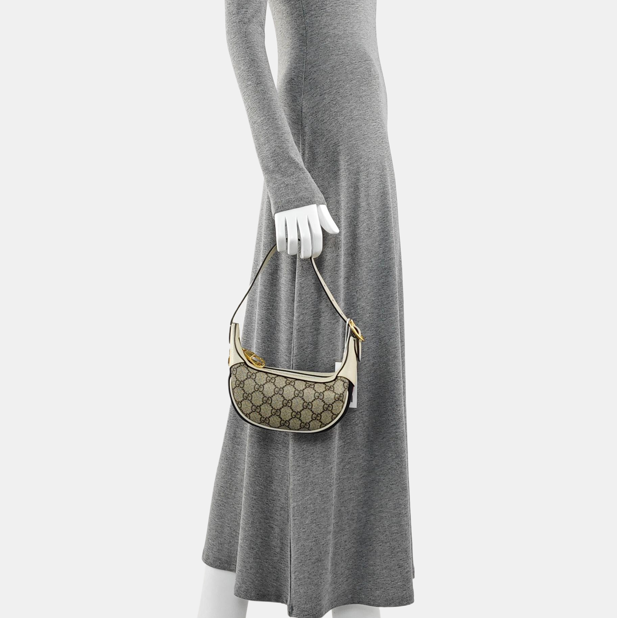 Ophidia Mini Monogram Coated Canvas Beige