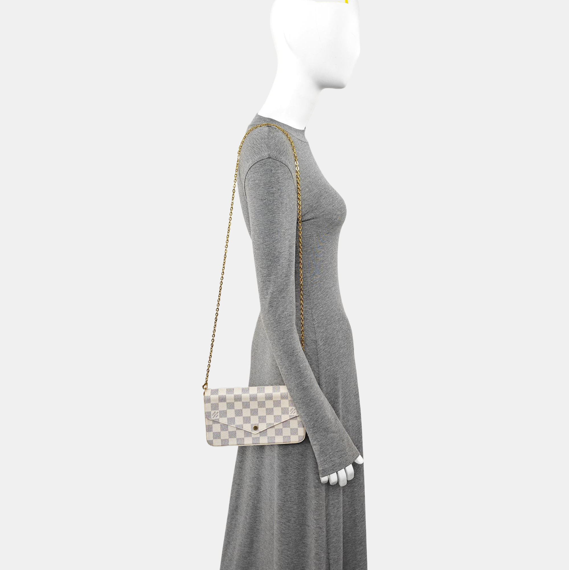 FÉLICIE Damier Azur Coated Canvas White