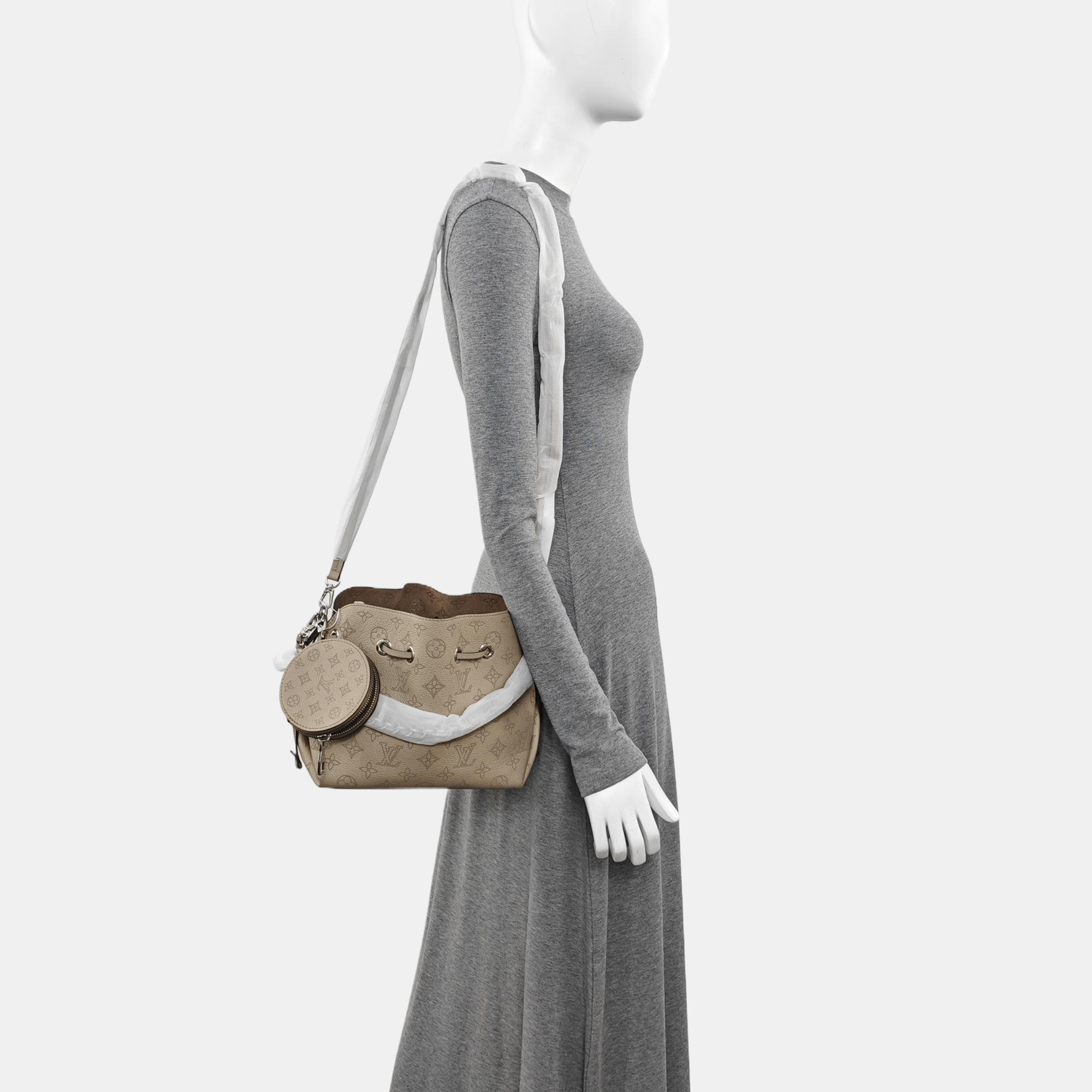BELLA Monogram Calfskin Gray