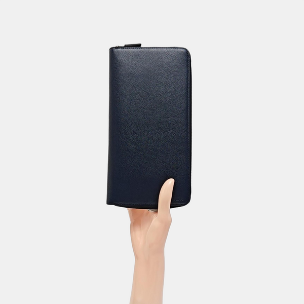 Saffiano Calfskin Clutch Blue