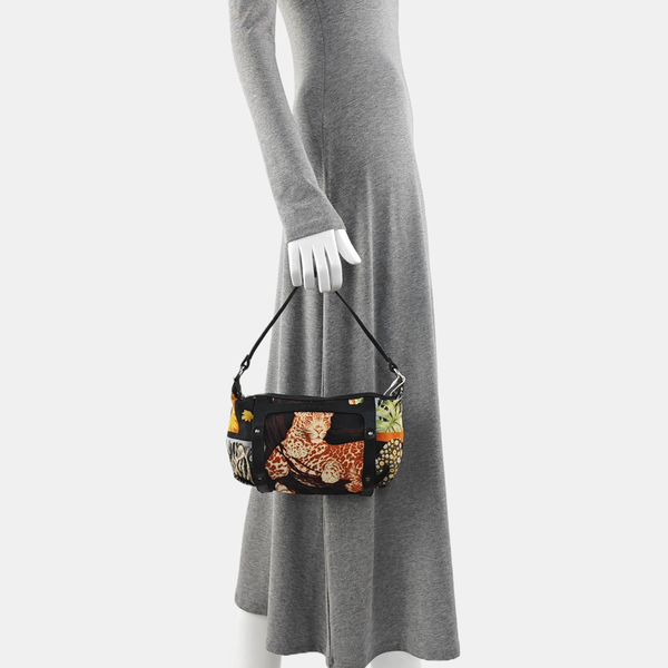 Calfskin Top Handle Bag Multicolor