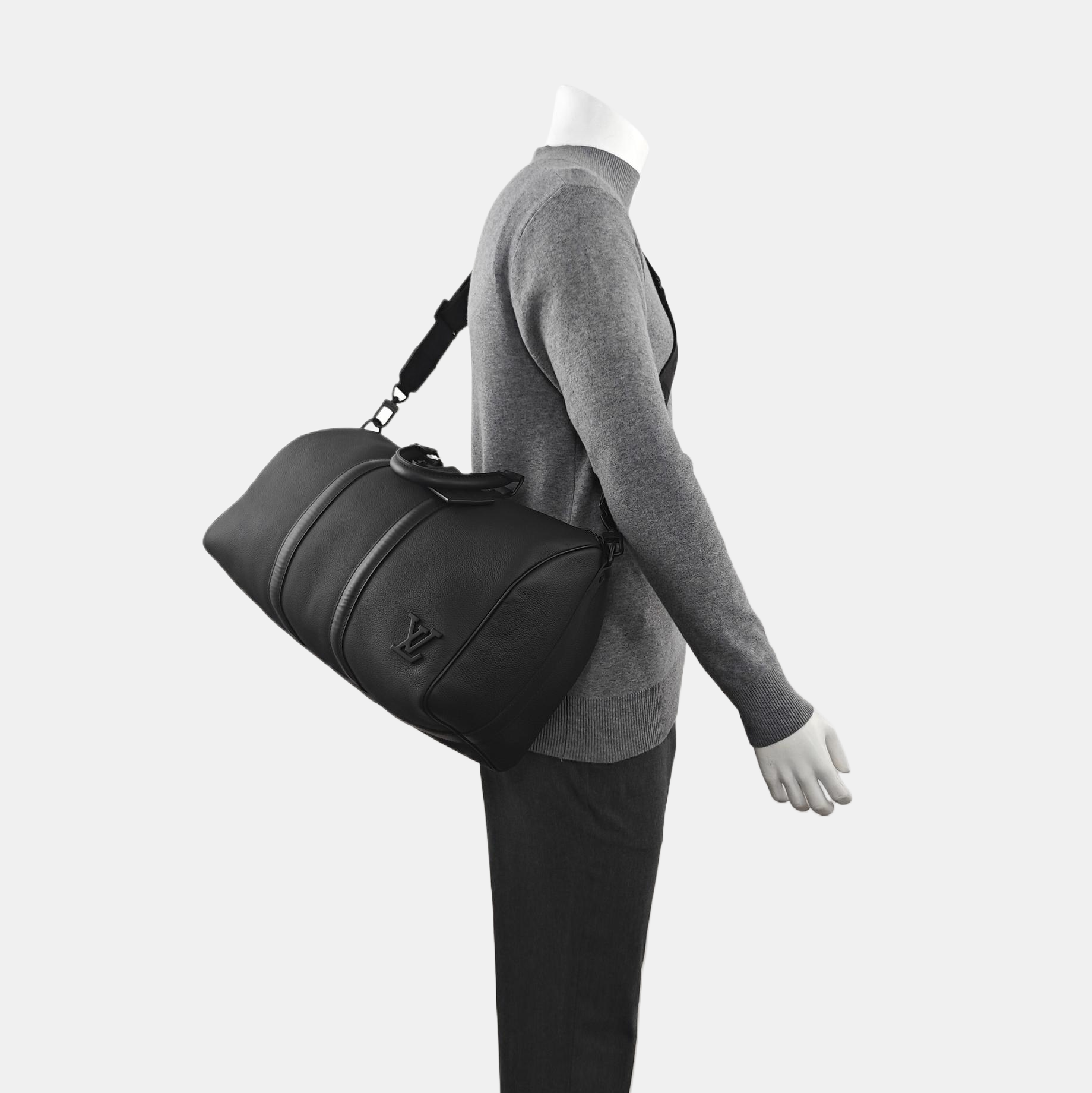 KEEPALL 40 Calfskin Black