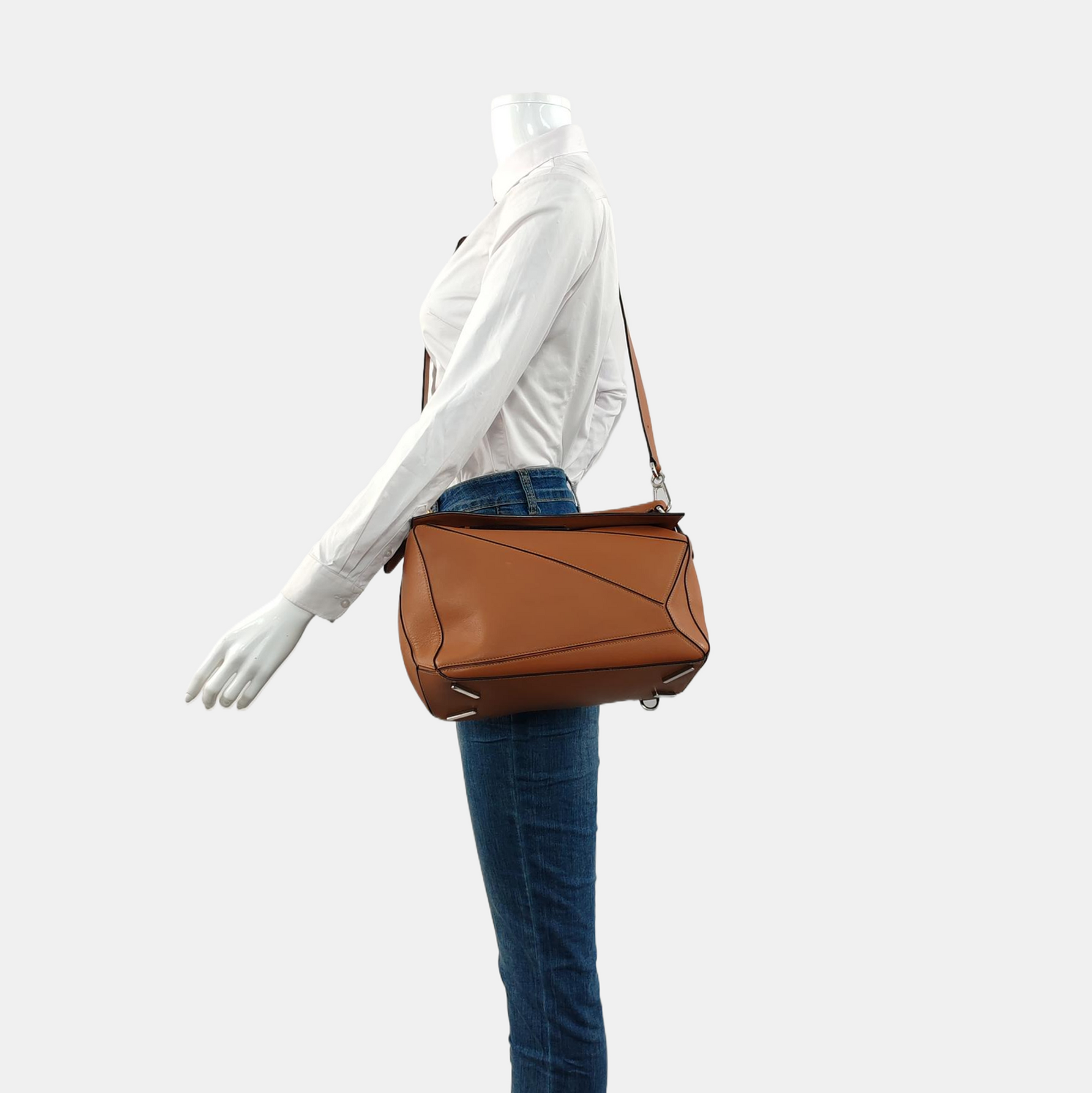 Puzzle Medium Calfskin Brown
