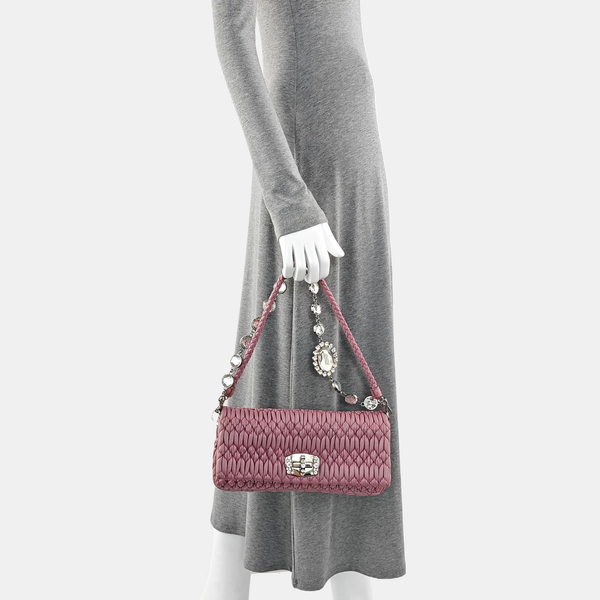 Crystal Quilted Lambskin Pink