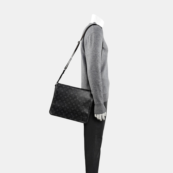 DISTRICT MM Monogram Coated Canvas Black
