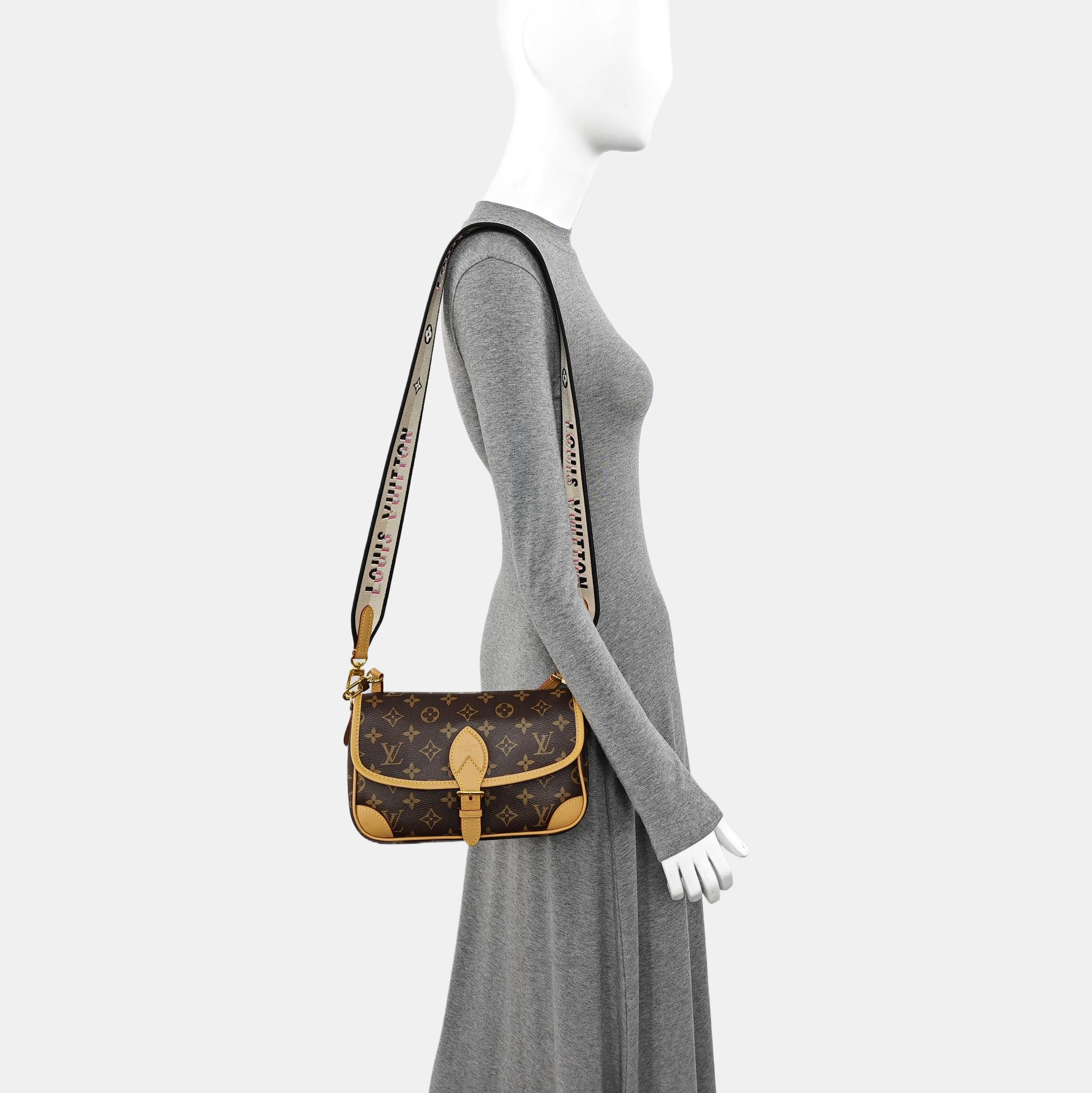 DIANE Monogram Coated Canvas Brown