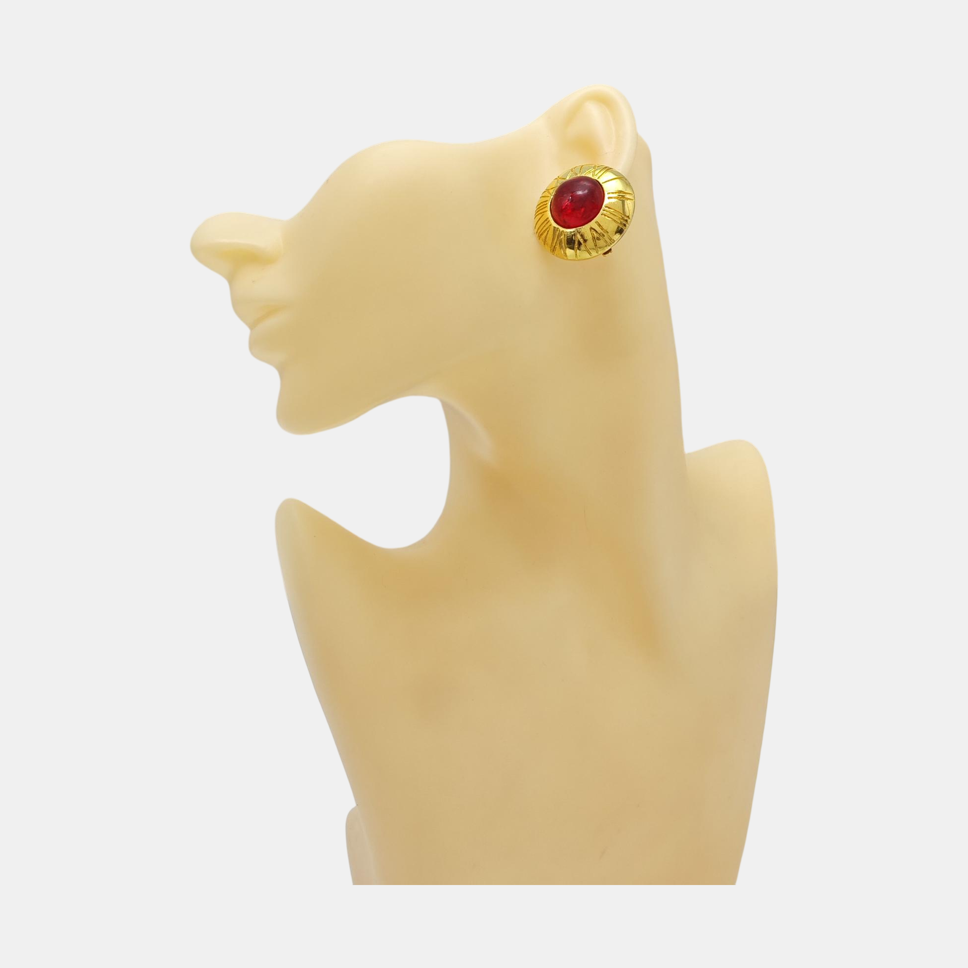 Metal Gold Clip On Earrings