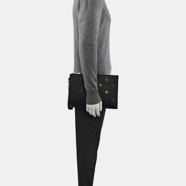Bee Web Calfskin Black
