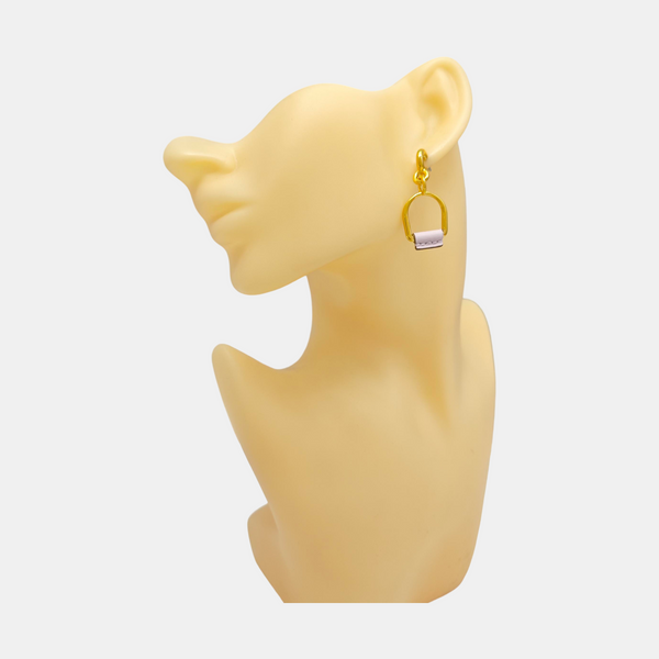 Heritage Equestre Metal Gold Stud Earrings