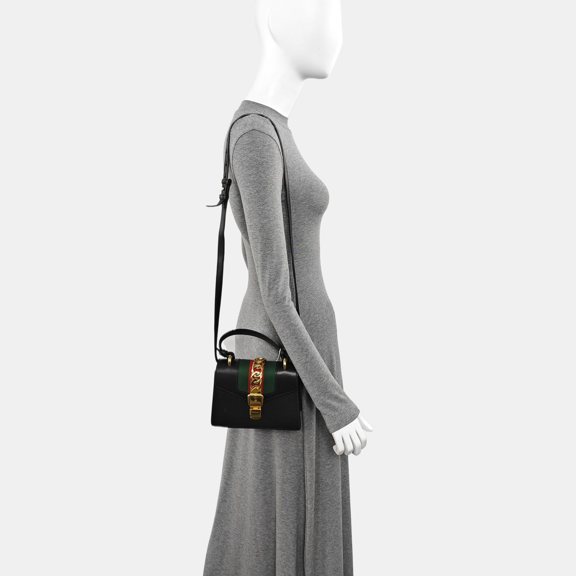 Sylvie Mini Calfskin Black