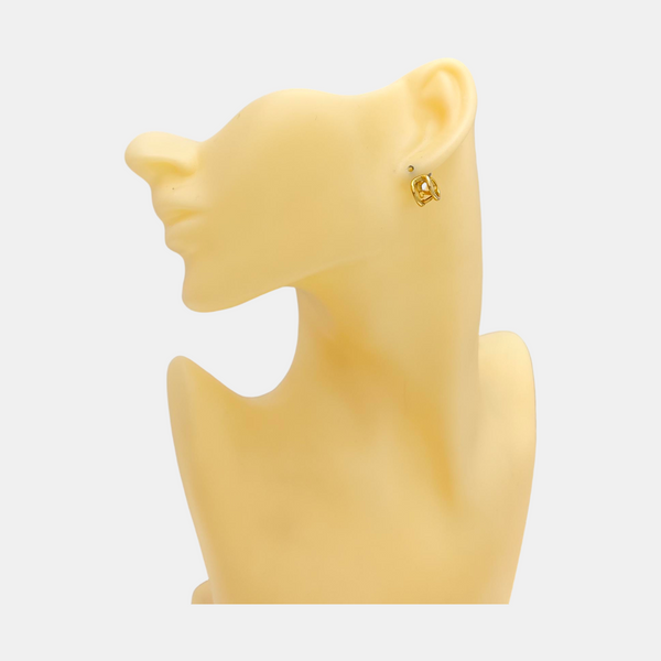 Metal Gold Clip On Earrings