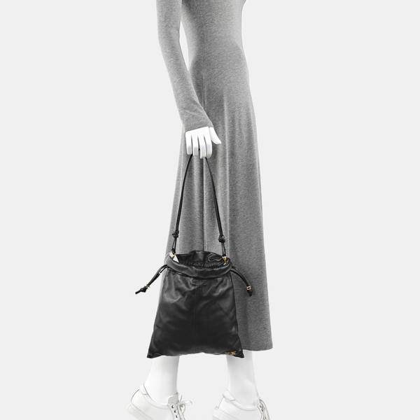 CRYSTAL POUCH Lambskin Black