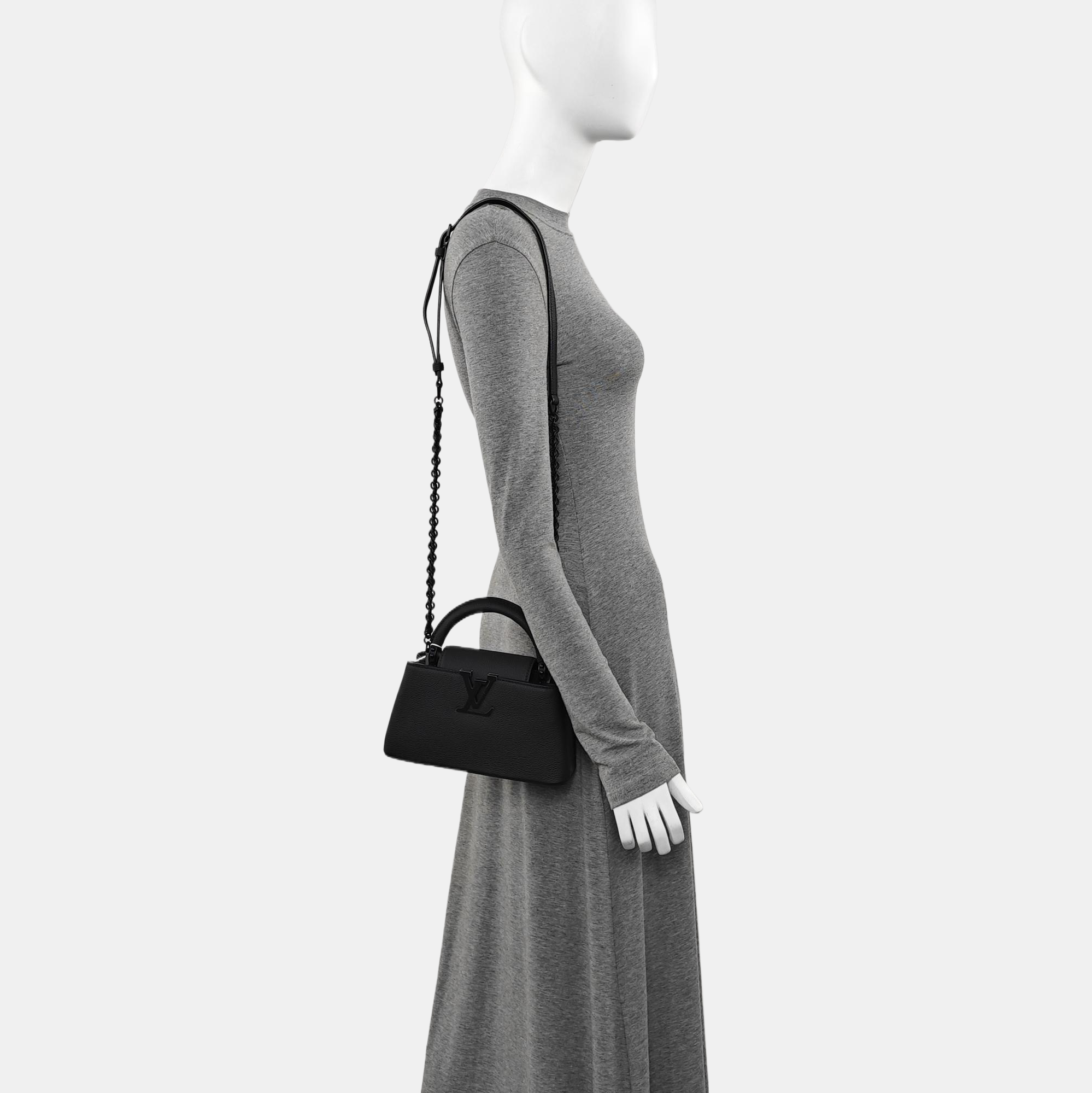 CAPUCINES Mini Calfskin Black