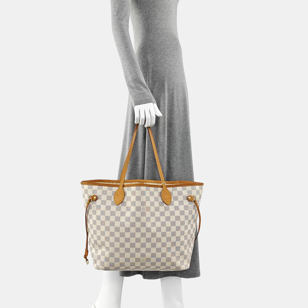 NEVERFULL MM Damier Azur Coated Canvas Beige