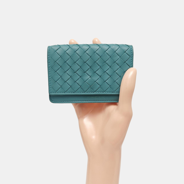 Lambskin Card Holder Blue