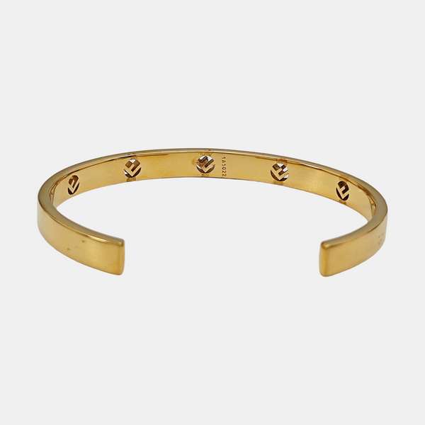 F Is Brass Gold Bangle