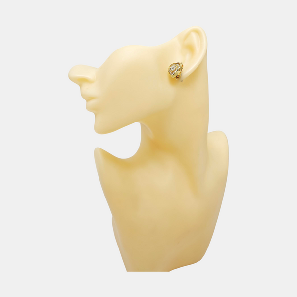Metal Gold Clip On Earrings