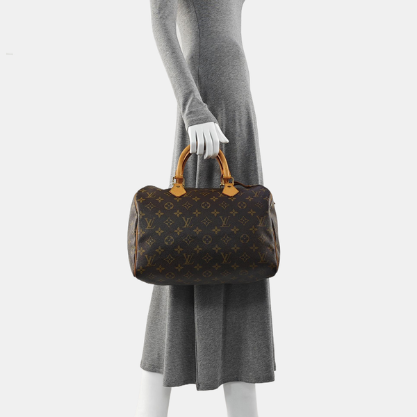 SPEEDY 30 Monogram Coated Canvas Brown