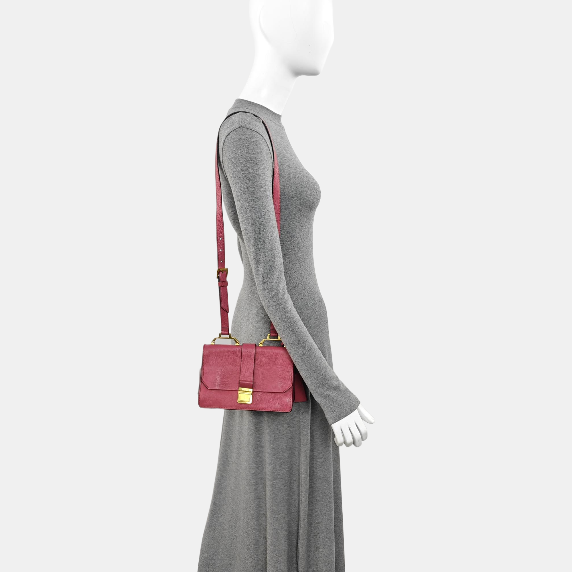Calfskin Shoulder Bag Red