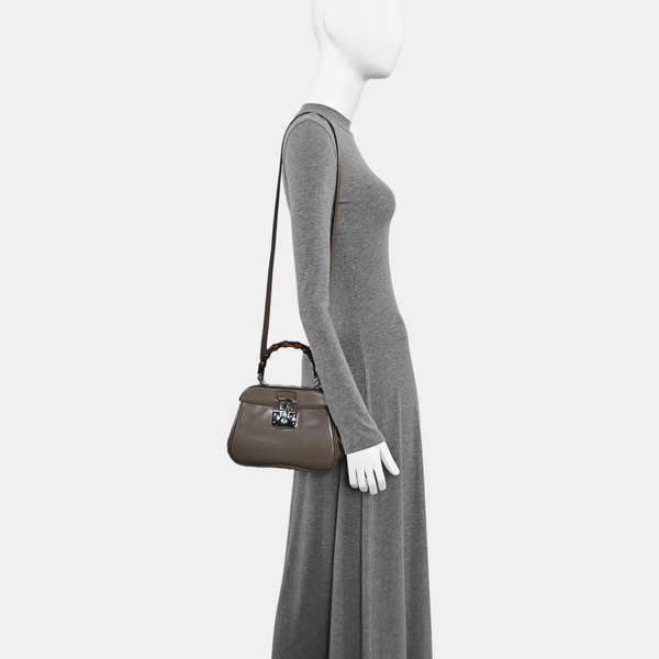 Lady Lock Calfskin Gray