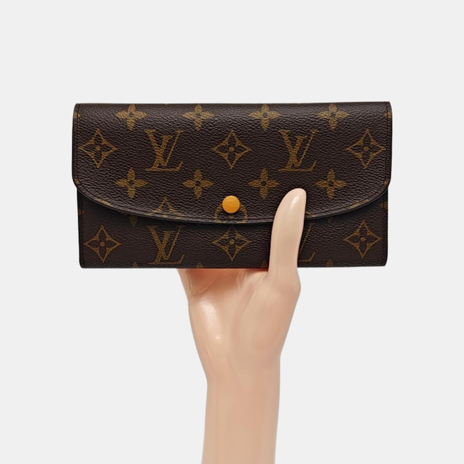 EMILIE Monogram Coated Canvas Brown Wallet