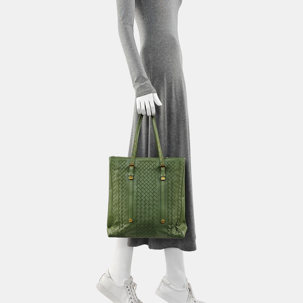 Lambskin Tote Bag Green