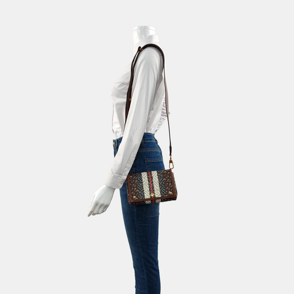Crossbody Bag Coated Canvas Multicolor