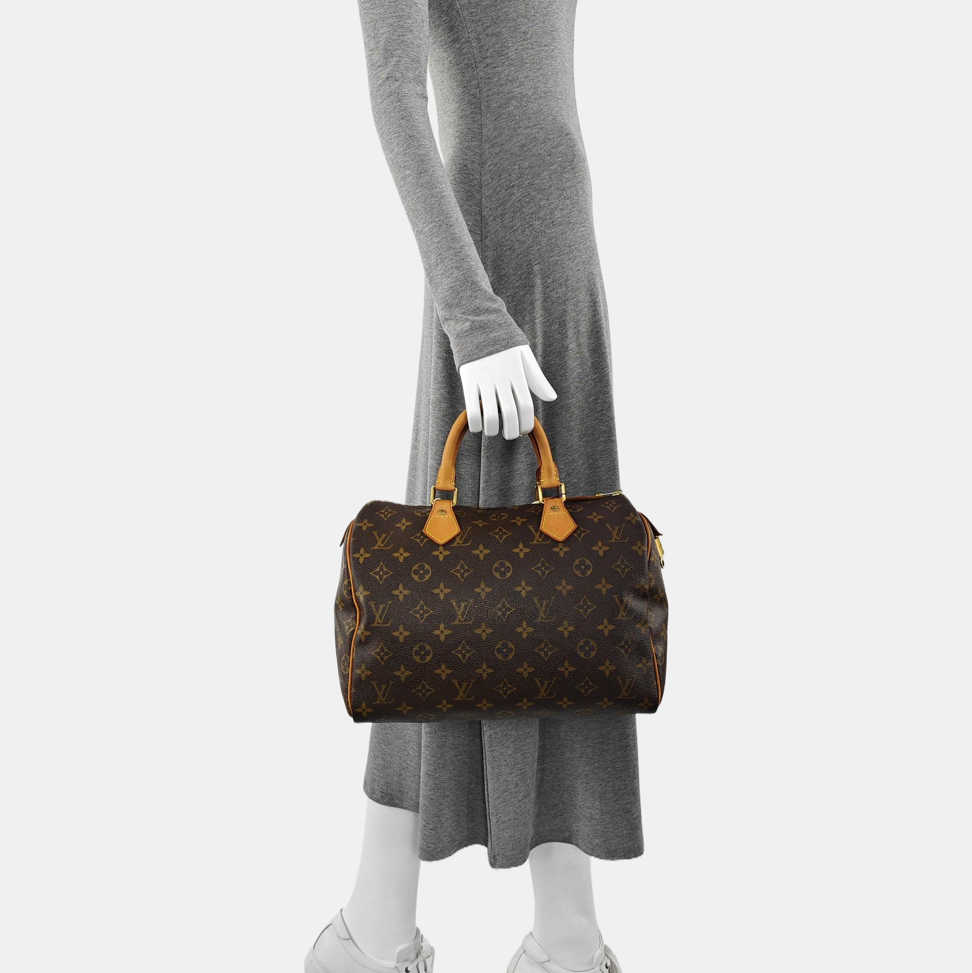 SPEEDY 30 Monogram Coated Canvas Brown
