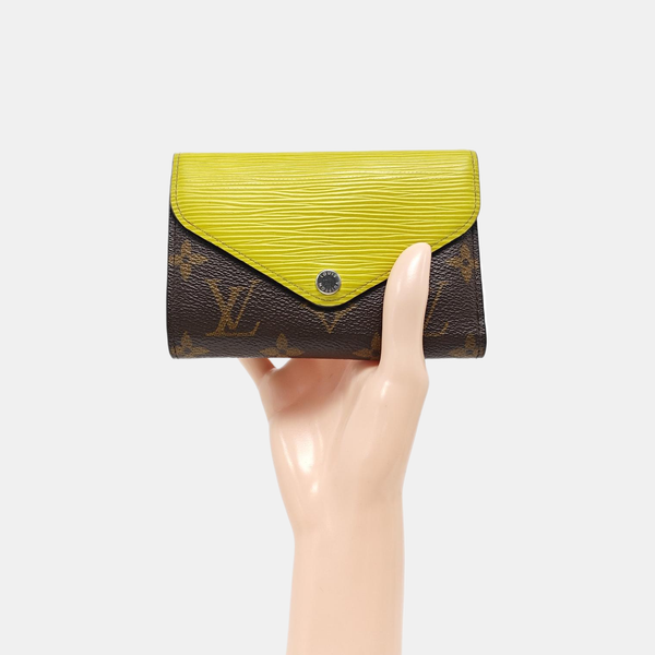 Monogram Coated Canvas Wallet Yellow