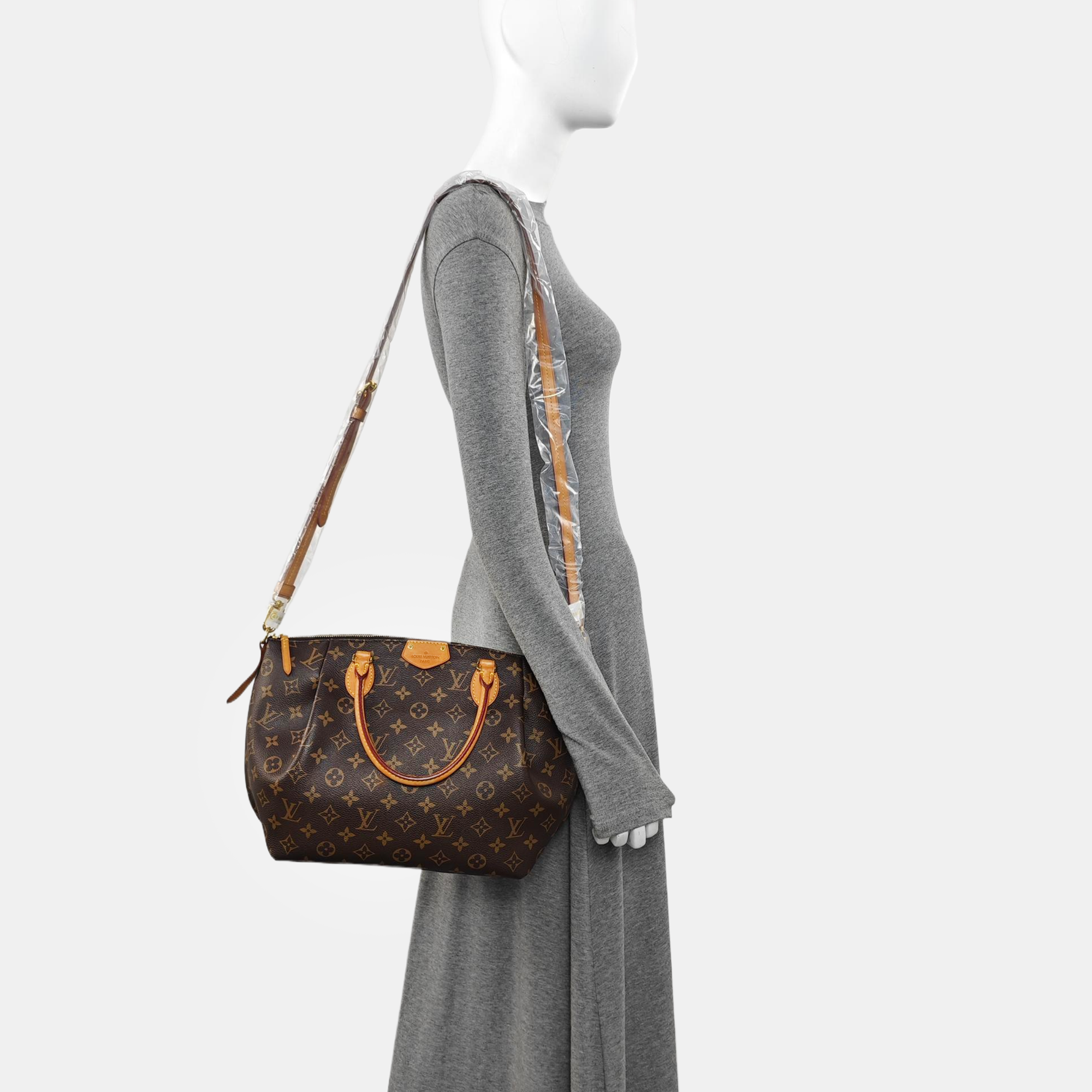 TURENNE PM Monogram Coated Canvas Brown