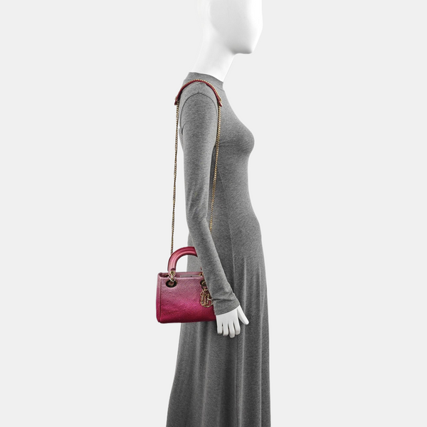 Lady Dior Mini Lambskin Pink