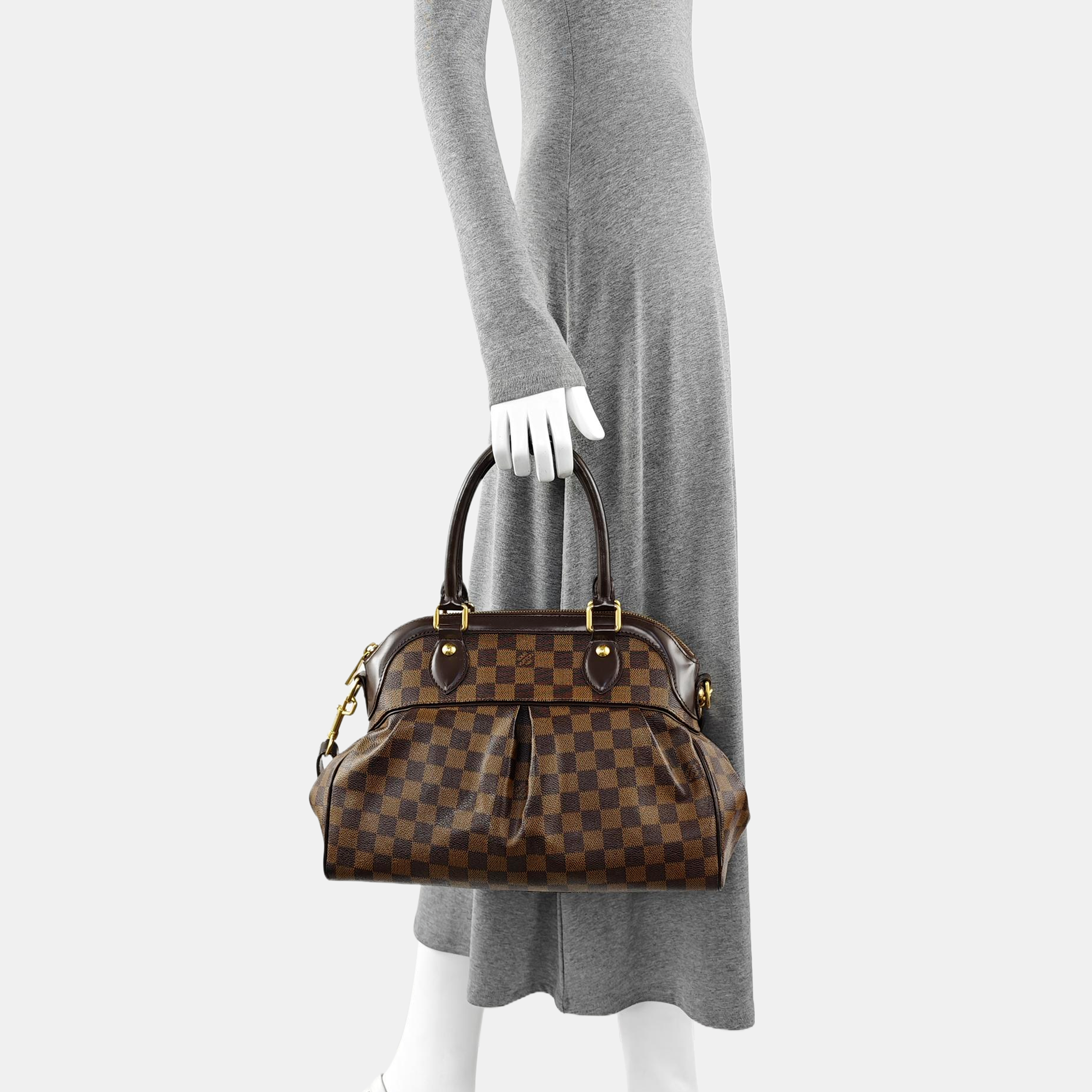 TREVI PM Damier Ebene Coated Canvas Brown