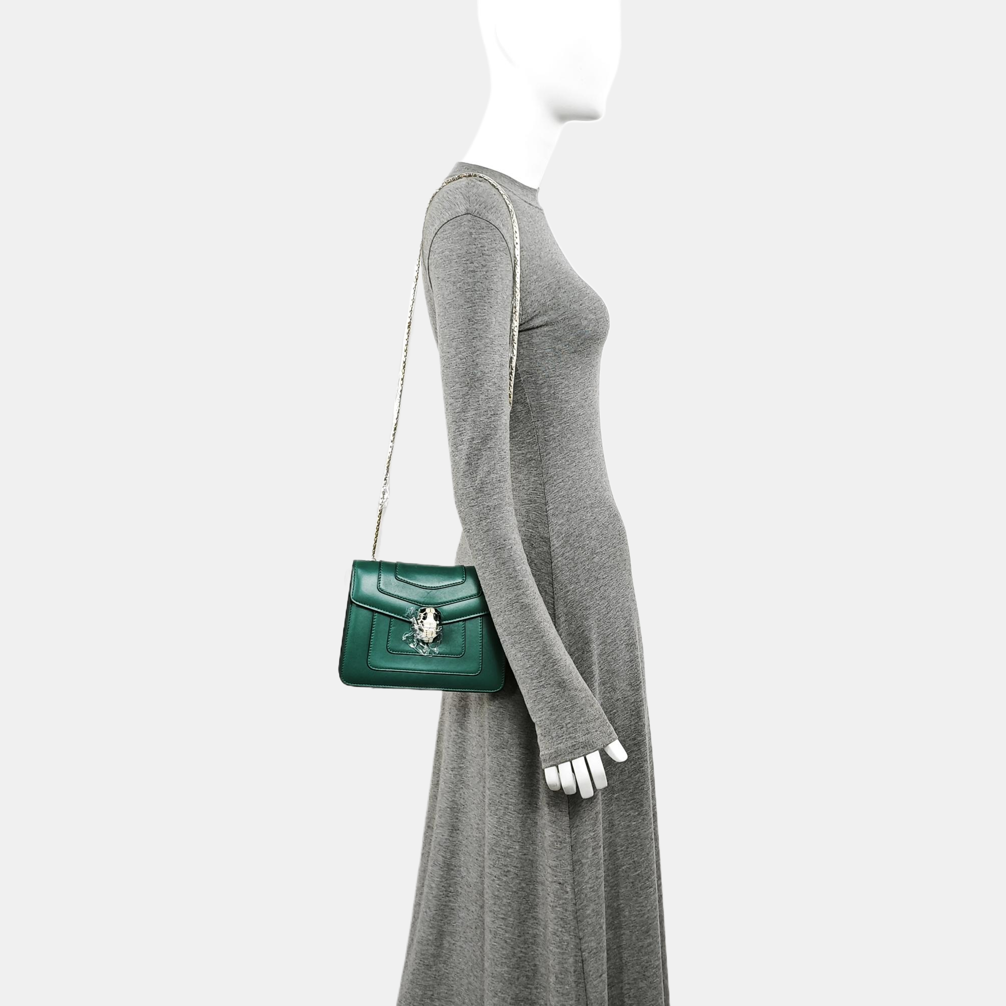 SERPENTI FOREVER Small Calfskin Green