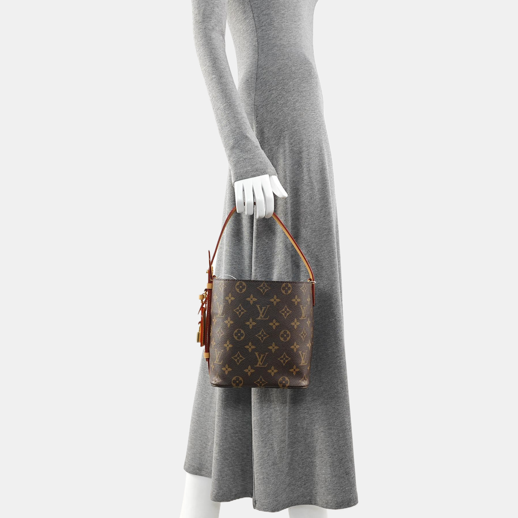 ALL IN BB Monogram Coated Canvas Brown