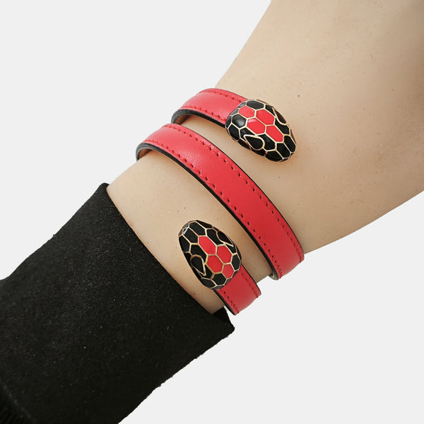 SERPENTI Brass Red Bangle