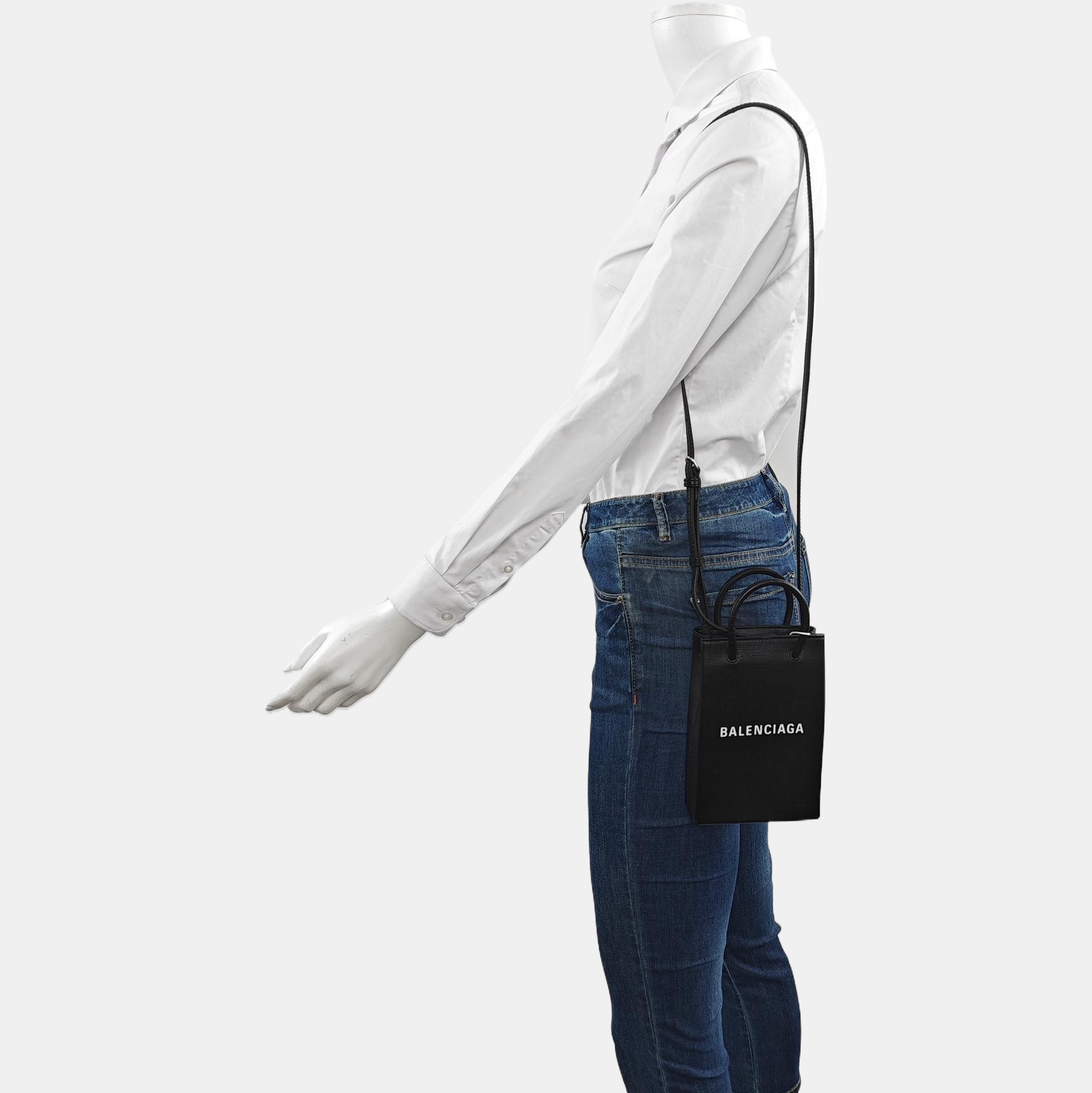 Shopping Bag Calfskin Black