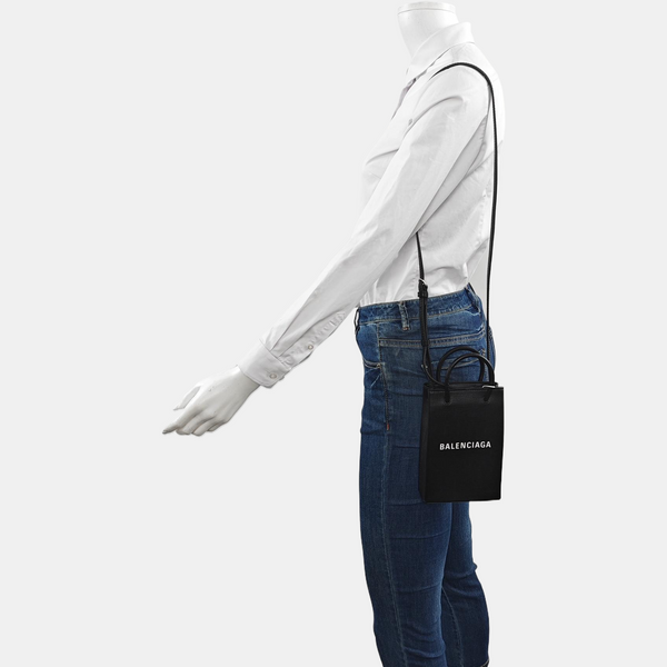 Shopping Bag Calfskin Black