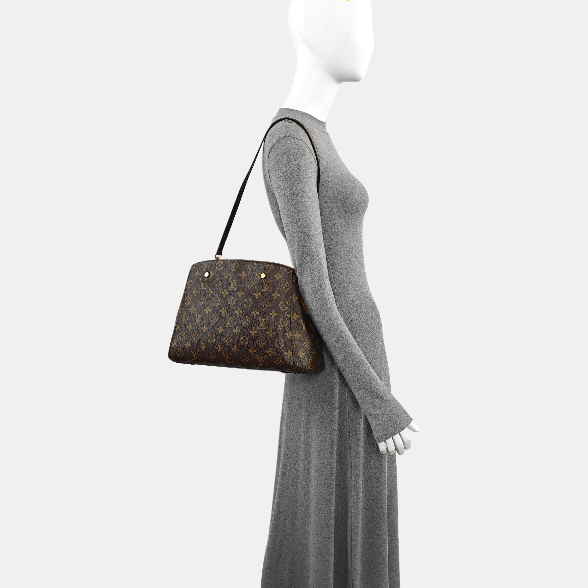 MONTAIGNE Monogram Coated Canvas Brown