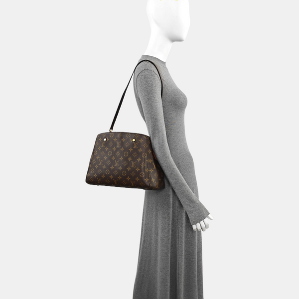 MONTAIGNE Monogram Coated Canvas Brown