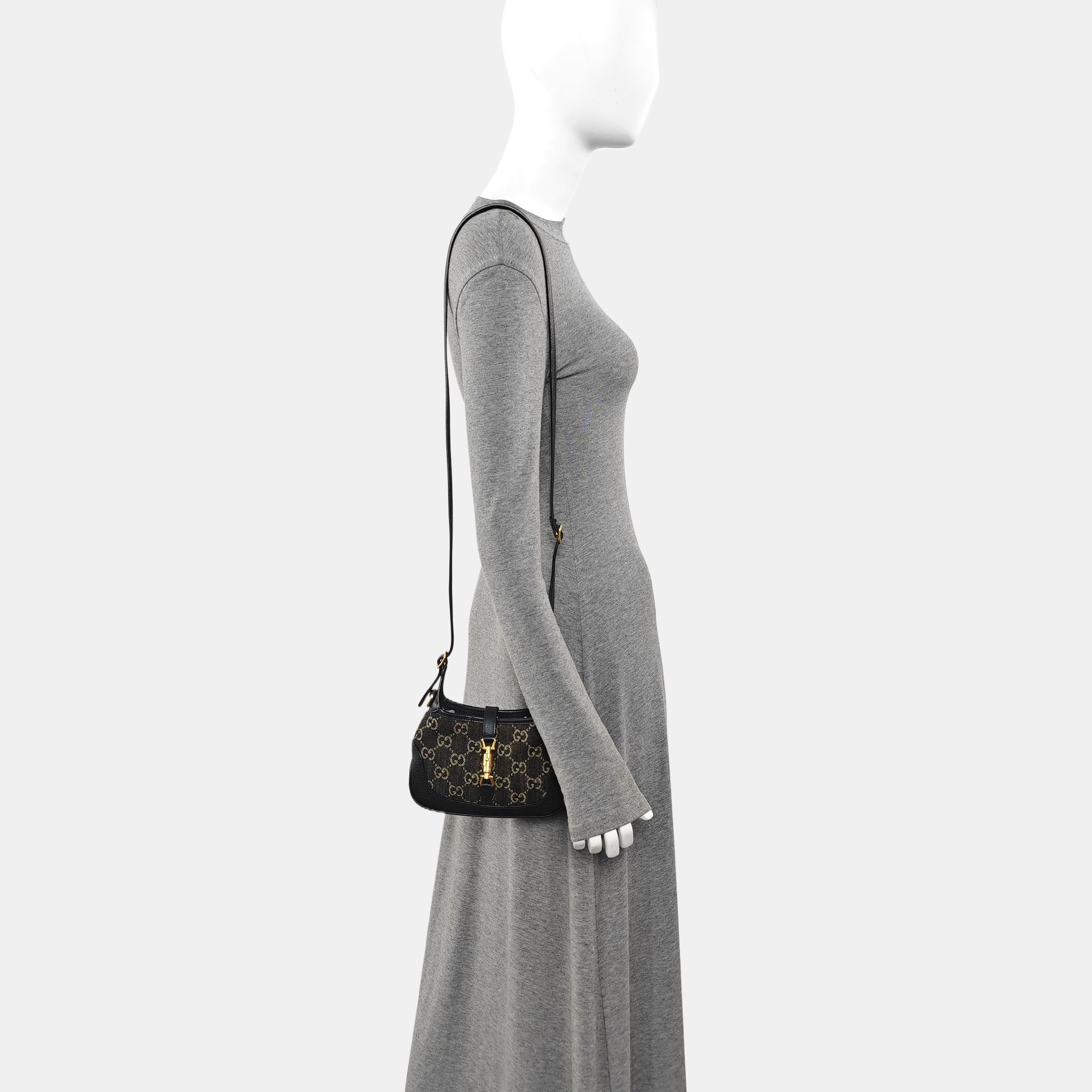 Jackie 1961 Mini Monogram Denim Black