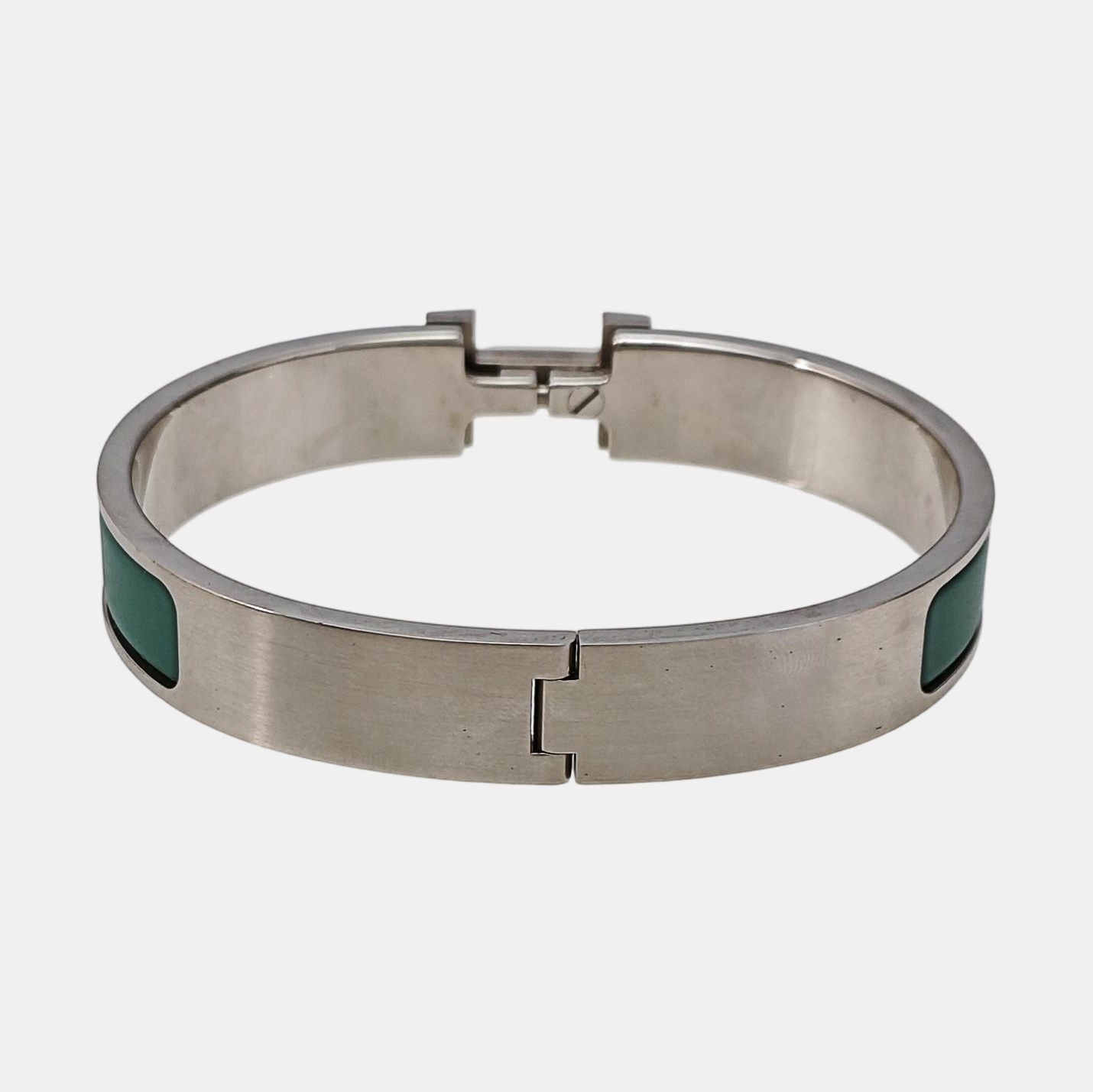 Clic H Metal Green Bangle