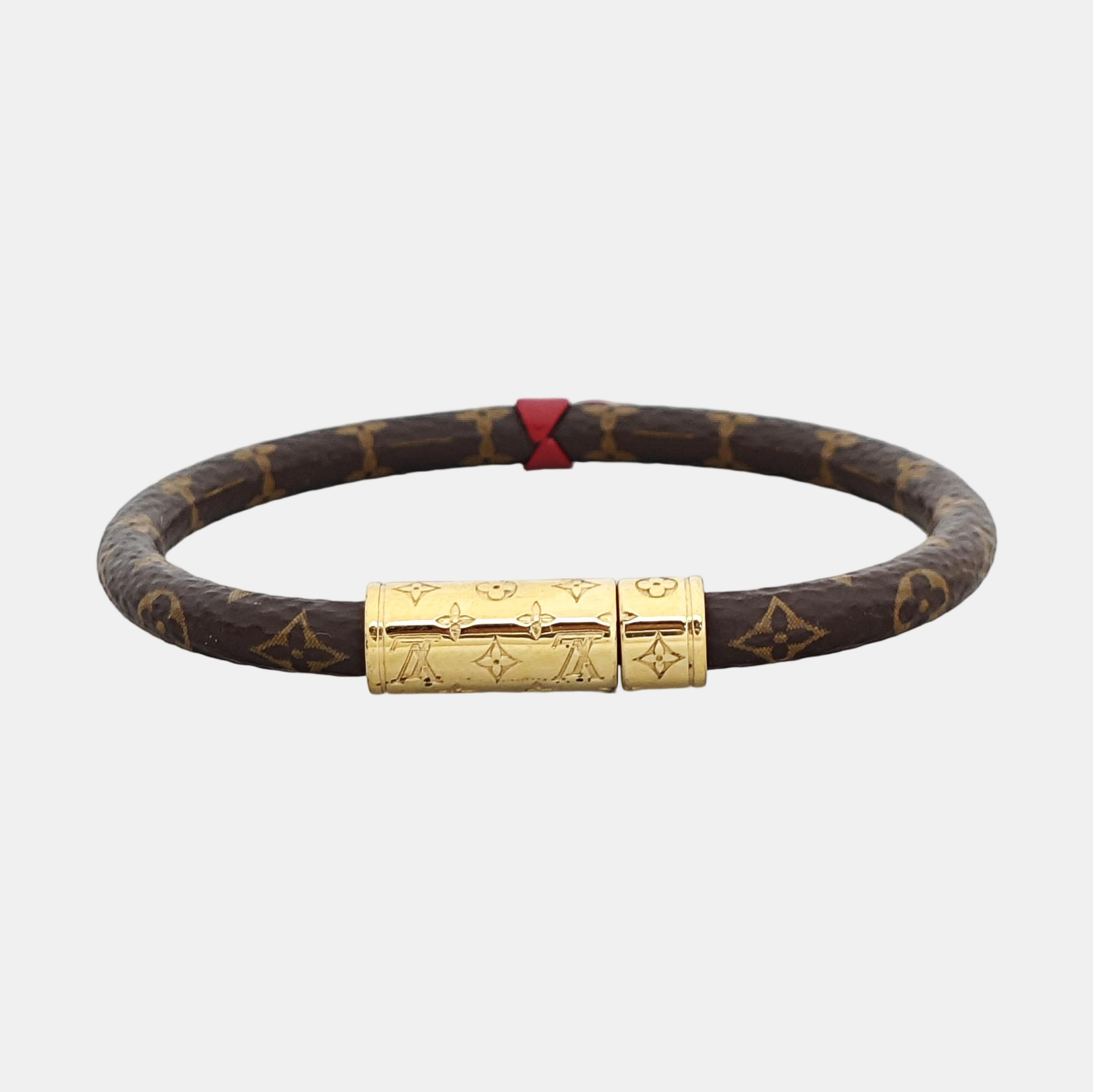 Coated Canvas Brown Bangle