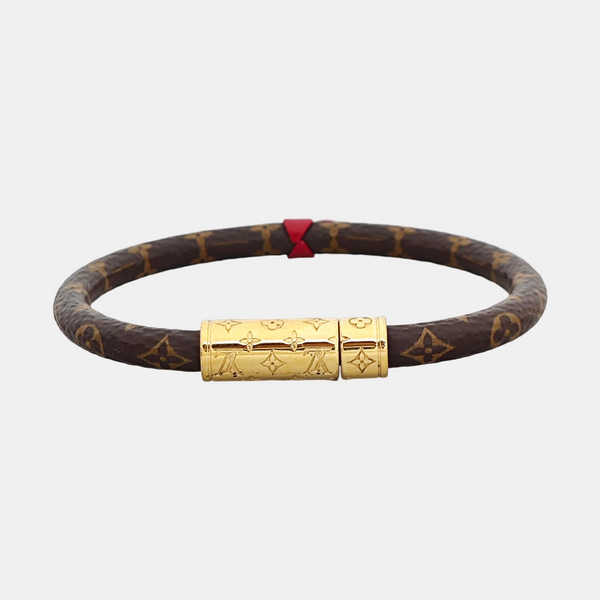 Coated Canvas Brown Bangle
