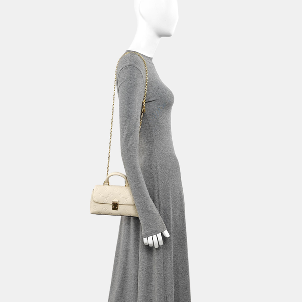NANO MADELEINE Nano Monogram Calfskin Beige